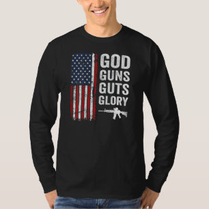 Camiseta Dios dispara a la gloria patriota cristiana pro ar
