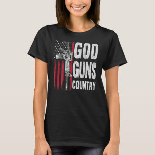 Camiseta Dios dispara al país AR-15 Derechos de pistola Ban