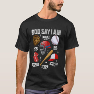 Camiseta Dios Divertido Dice Que Soy Receptor De Jugador De