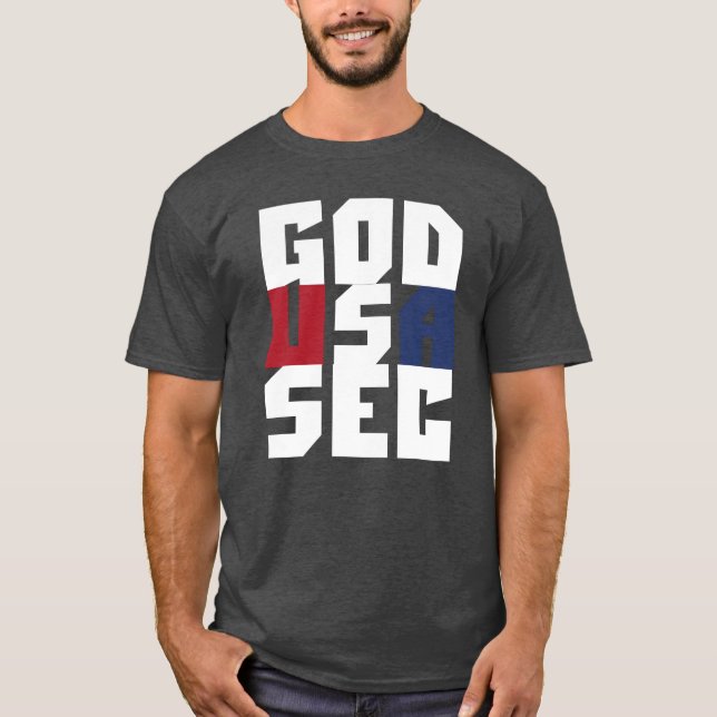 Camiseta Dios, EE.UU., SEC (Anverso)