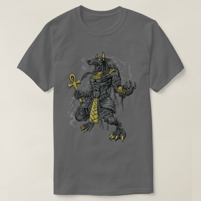 Camiseta dios egipcio Anubis (Diseño del anverso)