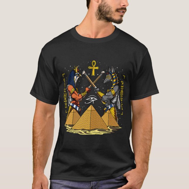 Camiseta Dios Egipcio Anubis Ojo De Horus (Anverso)