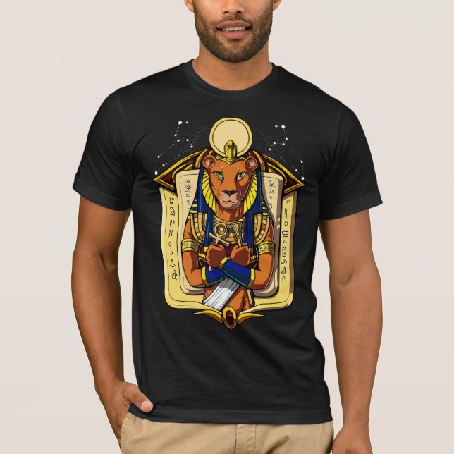 Camiseta Dios egipcio Bastet de Sekhmet de la leona de la (Anverso)