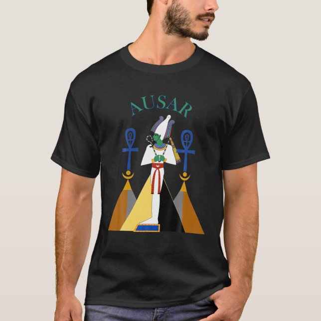 Camiseta Dios egipcio Osiris Ausar Kemet Kemetic T Shirt (Anverso)