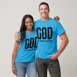 Camiseta Dios el superhéroe original de la cruz bíblica uni
