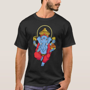Camiseta Dios Elefante Espiritual Hindú Animal Meditación Y