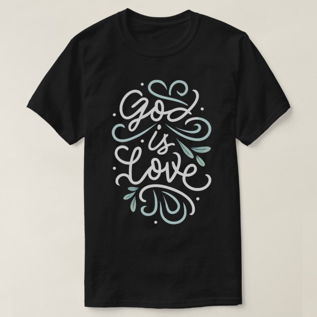 Camiseta Dios es amor Cita cristiana (Diseño del anverso)