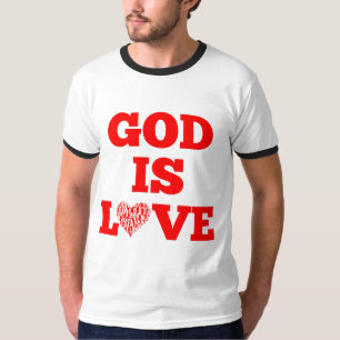 Camiseta Dios Es Amor Cita De La Biblia Mens Ringer