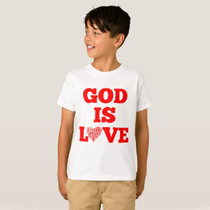 Camiseta Dios es amor Cita de niño de la Biblia