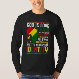 Camiseta Dios es amor, dije, pero el arte es la posibilidad
