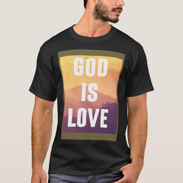 Camiseta Dios es amor fe religiosa cristiana fe cristiana Q (Anverso)
