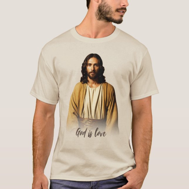Camiseta Dios es amor Jesucristo Cita religiosa (Anverso)