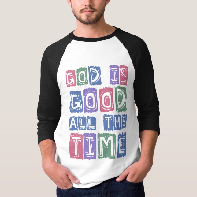 Camiseta Dios es bueno Retro fe todo el tiempo (Anverso)
