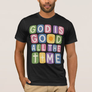 Camiseta Dios es bueno Retro fe todo el tiempo
