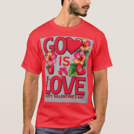 Camiseta Dios es día de San Valentín de amor