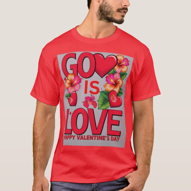 Camiseta Dios es día de San Valentín de amor (Anverso)