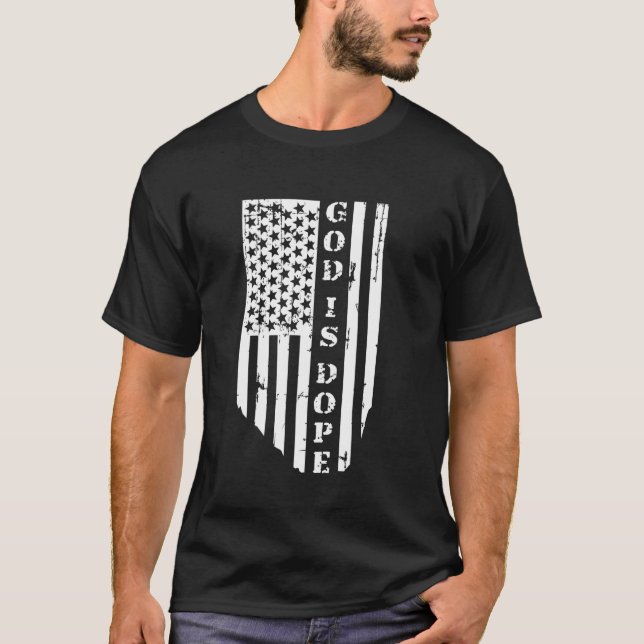 Camiseta Dios es Dope Christian Funny Cita Fe Cristiana (Anverso)