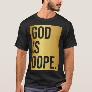 Camiseta Dios es Dope Gold VNeck
