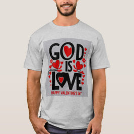 Camiseta Dios es el día de San Valentín feliz