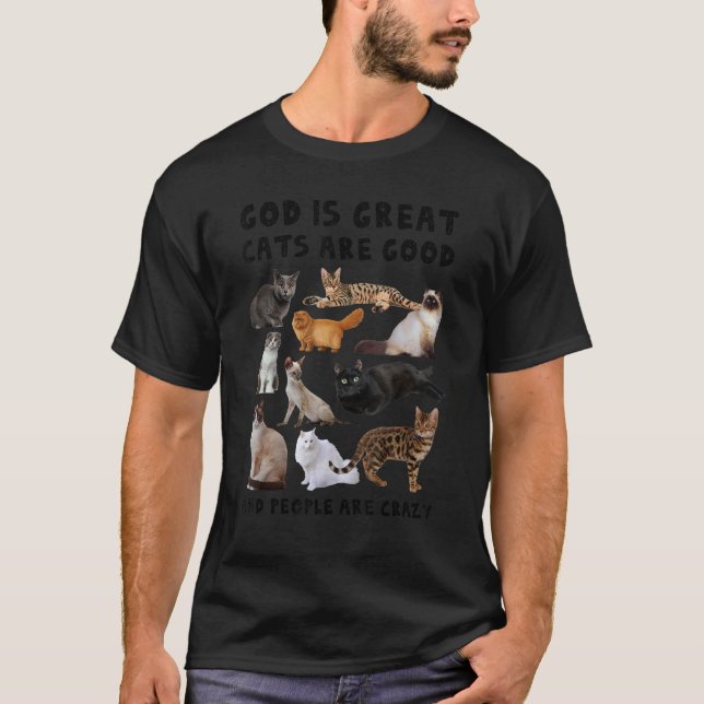 Camiseta Dios es grande los gatos son buenas personas, Cris (Anverso)