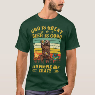 Camiseta Dios Es La Gran Cerveza Es Buena Y La Gente Está L
