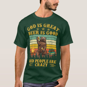 Camiseta Dios Es La Gran Cerveza Es Buena Y La Gente Está L