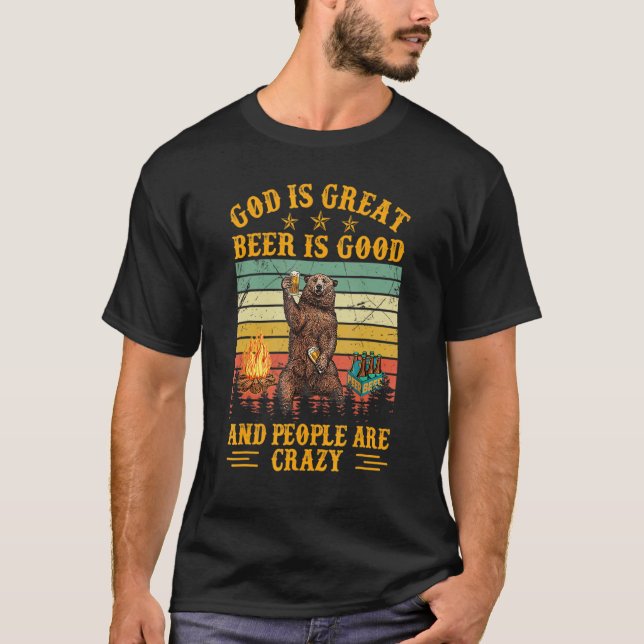 Camiseta Dios Es La Gran Cerveza Es Buena Y La Gente Está L (Anverso)