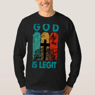 Camiseta Dios es legítimo, son tópicos gráficos cristianos