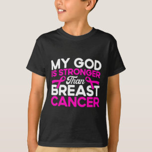 Camiseta Dios es más fuerte Conciencia sobre el cáncer de m