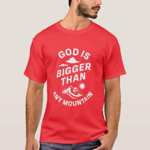 Camiseta Dios es más grande que cualquier montaña