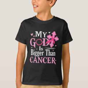 Camiseta Dios es más grande que el cáncer de mama Concienci