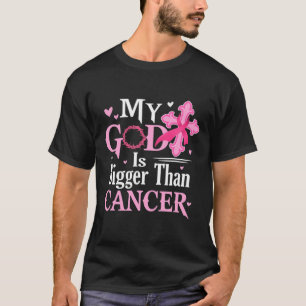 Camiseta Dios es más grande que el cáncer de mama Concienci