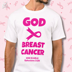 Camiseta DIOS ES MÁS GRANDE QUE EL CÁNCER DE MAMA cristiano