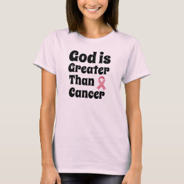 Camiseta Dios es más grande que el cáncer - Fe Inspiradora