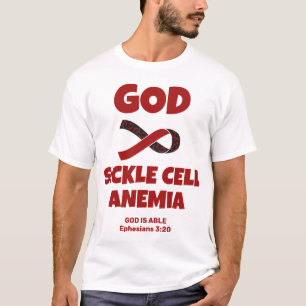 CAMISETA DIOS ES MÁS GRANDE QUE LA ANEMIA DE LA CÉLULA ENFE