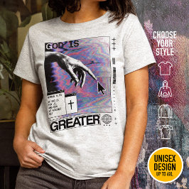 Camiseta Dios Es Más Grande Ropa Callejera Cristiana Modern