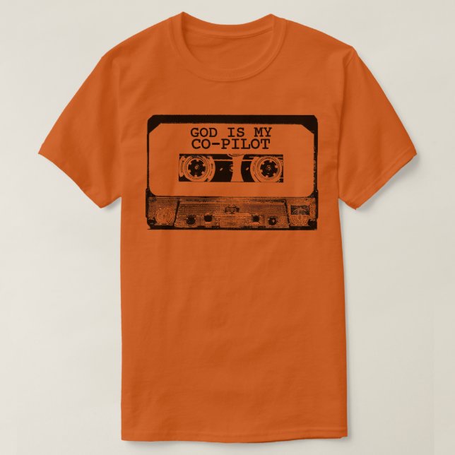 Camiseta Dios es mi Cinta Cassette CoPilot (Diseño del anverso)