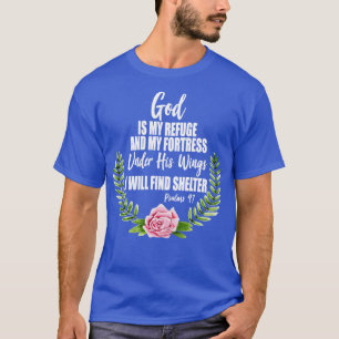 Camiseta Dios es mi refugio cristiano Salmos de la Biblia 9