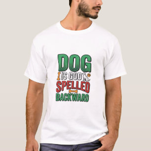 Camiseta Dios es Perro deletreado al revés Vintage Amante d