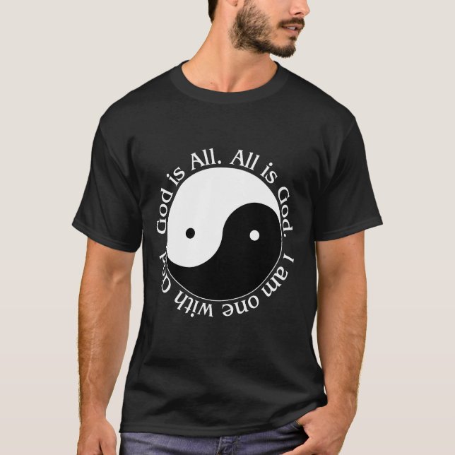 Camiseta Dios es todo el Yin-Yang-darkshirt (Anverso)