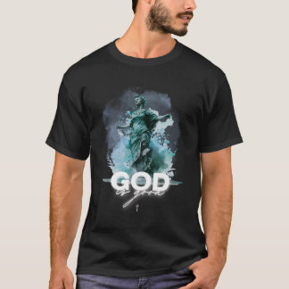Camiseta Dios es una buena estatua cristiana arte acuarela