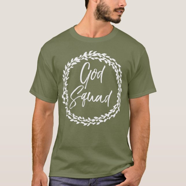 Camiseta Dios Escuadrón Cute Flor Círculo Cristiano para (Anverso)