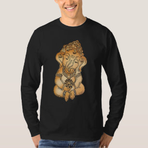 Camiseta Dios espiritual hindú Ganesha Meditación Yoga