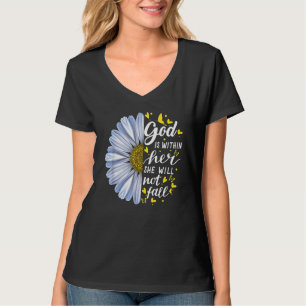 Camiseta Dios está dentro de ella, ella no caerá en las ven