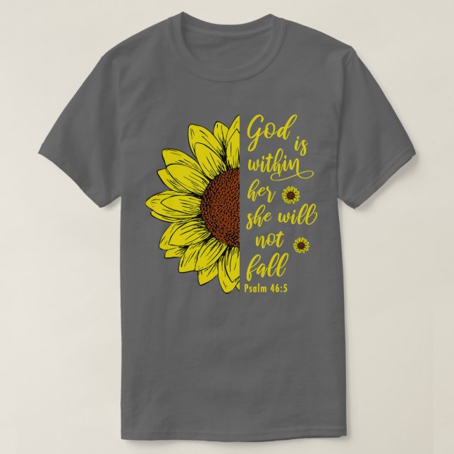 Camiseta Dios Está Dentro De Ella No Caerá 2 (Diseño del anverso)