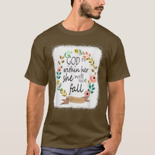 Camiseta Dios Está Dentro De Ella No Caerá Salmo 465
