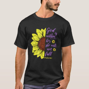 Camiseta Dios Está Dentro De Ella No Caerá Salmo 465 Bibl