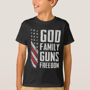 Camiseta Dios Familia Armas Libertad - Bandera cristiana pr