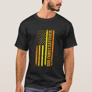 Camiseta Dios Familia Catcher US Bandera Americana Día del