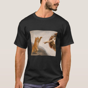 Camiseta Dios Gato Creación de Adán Meme - Gato Amante Gati